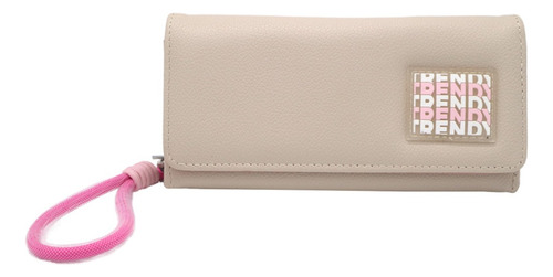 Fichero Trendy 27911.3 Beige Eco Cuero C/ Tapa Y Portabillet Diseño De La Tela Liso