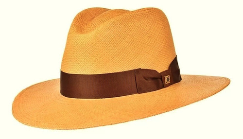 Sombrero Panamá Cuadra De Palma Unisex Paja Con Cintillo