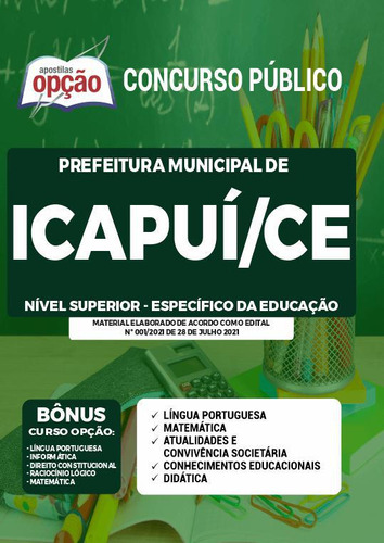 Apostila Icapuí Ce - Nível Superior Específico Da Educação