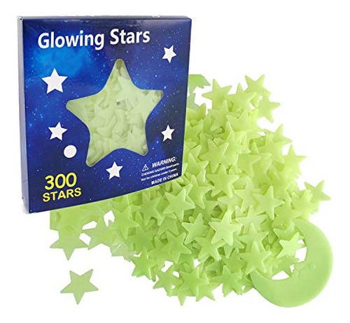 Glow In The Dark Stars 302pcs, 300 Glowing Stars And 2 ...