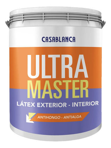 Ultramaster Látex Interior Exterior Casablanca X 20 Lts Acabado Mate Color Blanco