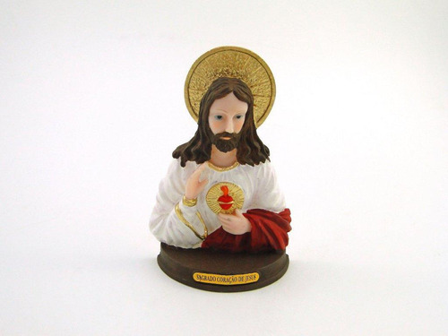 Imagem Sagrado Coração De Jesus Busto Resina 12 Cm