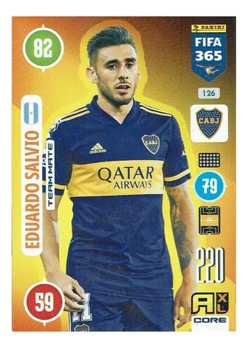 Carta Adrenalyn Xl Fifa 365 2021 /  Eduardo Salvio 126