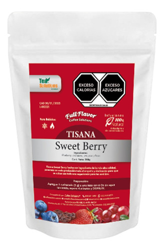 Tisana Frutal Sabor Sweet Berry, Tea Solutions 200gr