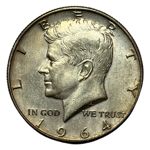 Moneda Estados Unidos ½ Dólar Año 1964 Km# 202 Plata 0.900
