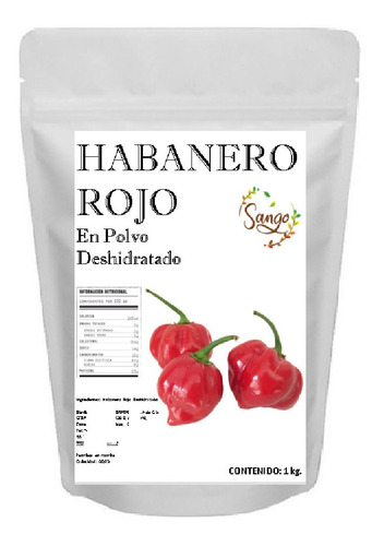 1 Kg De Habanero Rojo En Polvo Puro 100% Extra Picoso
