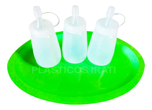 Mostaceros Transparentes Chico Mini Para Cátsup Salsas 21 Pz