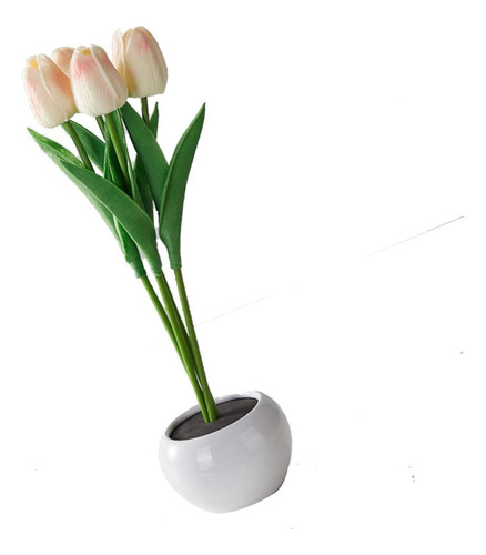 Tulipanes Flores Artificiales Led Ambiente Luz Para