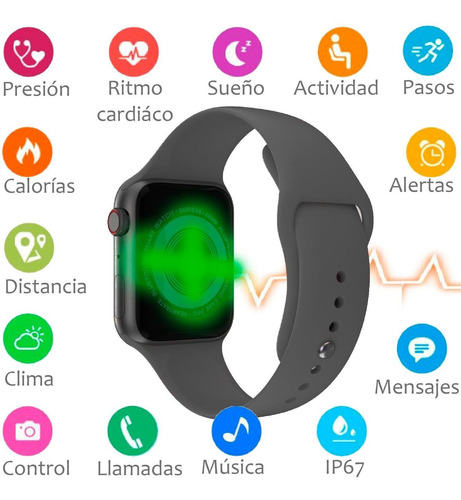 Imagen 5 de 6 de Reloj Smartwatch Vak F9 Ip67 Metal Apple Health Pasos Calori