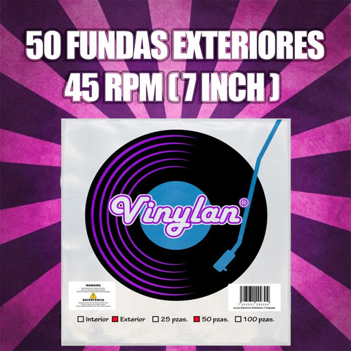 Imagen 1 de 8 de 50 Fundas De Plástico Grueso Para Portadas De Disco Lp 7