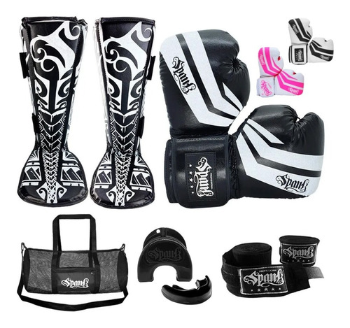 Kit Muaythai Kickboxing Comfy Bolsa Respirável Spank