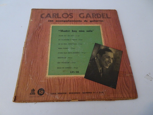 Carlos Gardel - Con Guitarras - Vinilo Argentino 10 