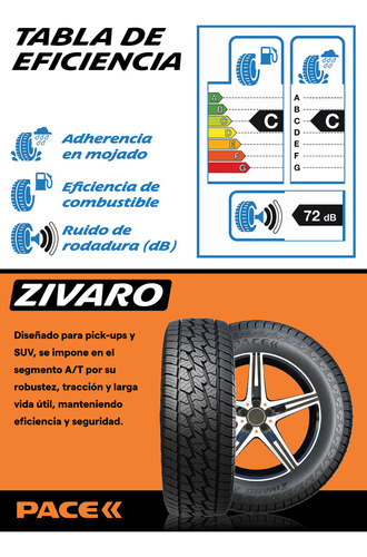 Combo Kit X2 Neumáticos Pace Zivaro Lt 225/75r16 115/112 S