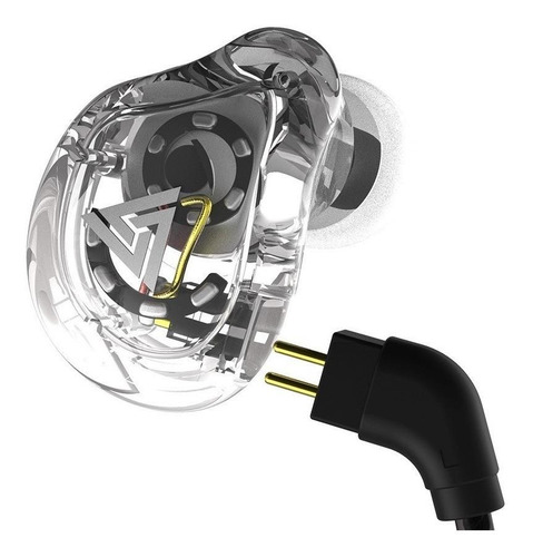 Audífonos Qkz Vk1 Con Microfono Alta Definicion Transparente Color Transparent