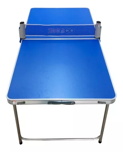 Mesa Ping Pong Plegable AKTIVE Camping (Azul - Acero - 160x80x70 cm)