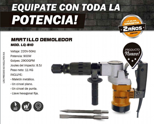 Martillo Demoledor Sds Max 8.5j 11kg Lusqtoff Tipo Makita