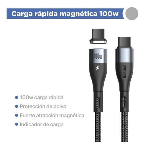 Cable Usb Tipo C A Tipo C 100w Pd Magnético Quick Charge 5a