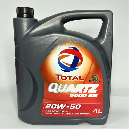 Aceite Motor Total 20w50 Quartz 5000 Sn 4l Mineral
