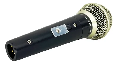 Microfone Le son Sm58 Plus Corpo Metálico Cabo Cannon Xlr