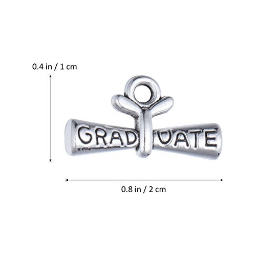 20 Charms De Graduación De Plata Pulseras, Llaveros, C...