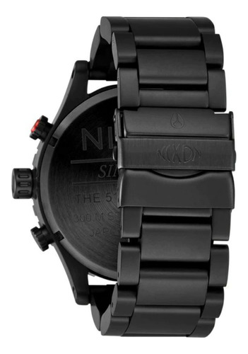 Reloj Nixon Hombre 51-30 Chrono Fisheye Malla Negro Bisel Negro Fondo Negro