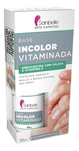 Base Incolor Vitaminada - Sanbelle Arte Capricho