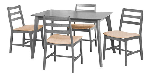 Comedor Olivia Gris Comedor Mueble Mesa Hogar Merendero Set