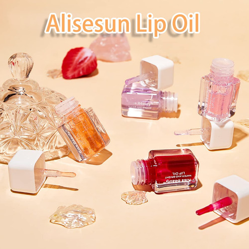 Lip Oil & Gloss Kit Alisesun 4-piece Hydrating, Plumping