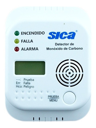 Detector De Monoxido De Carbono A Pilas Con Display Sica