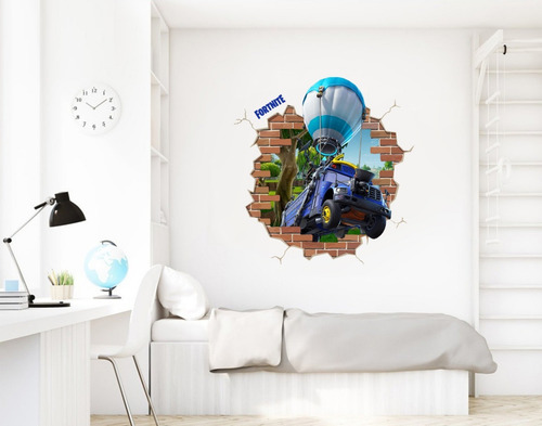 Adesivo Buraco Falso Fortnite - Tamanho 70,8 X 68 Cm