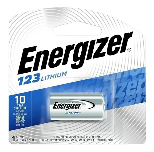 Blister Pila Litio Cr123 Energizer Lithium 3v 123