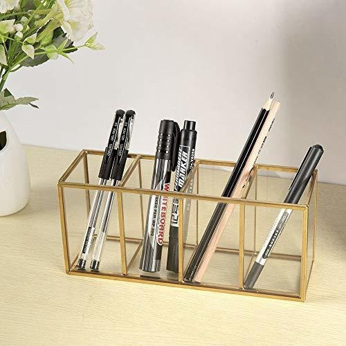 Organizador Portalapices 4 Compartimientos -dorado