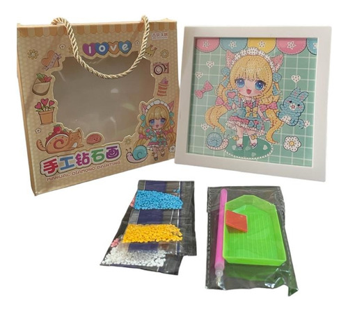 Kit De Pintura Diamante Kawaii Cuadro Decorativo Novedad