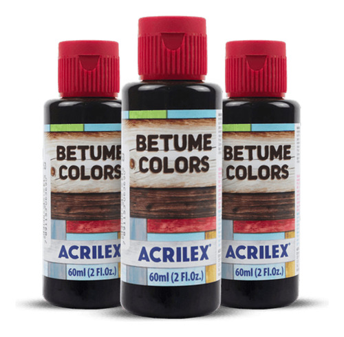 3x Betume Colors Nogueira 60ml 956 Acrilex