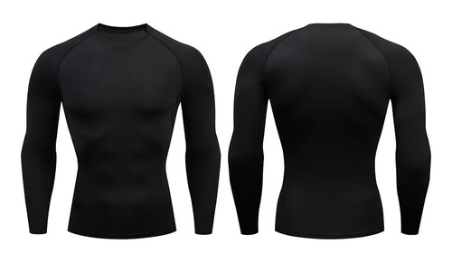 Camiseta Deportiva Ajustada De Manga Larga Para Correr Para