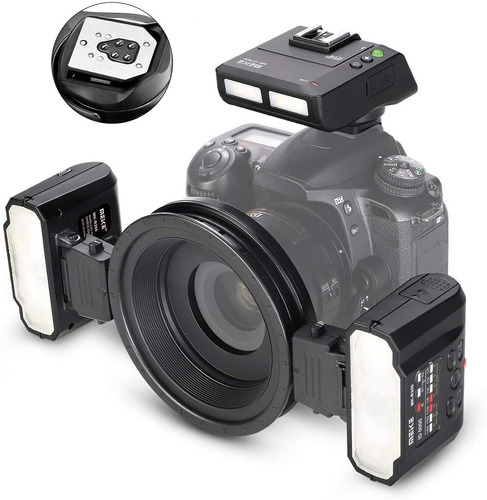 Meike Mk-mt24ii-c Kit Inalámbrico Doble Flash Macro Canon