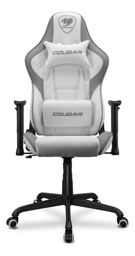 Cadeira Cougar Gaming Armor Elitewhite Pn # 3meliwhb.0001 Cor Branco Material Do Estofamento Couro Sintético
