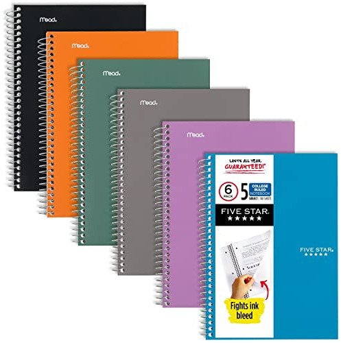 Cuadernos Espiral, 5 Temas, Papel Rayado Universitario,...