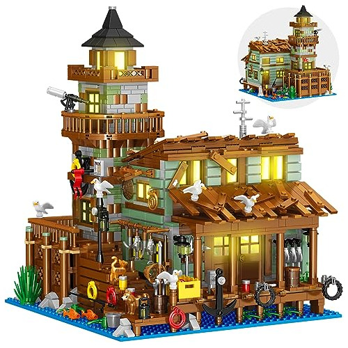 Fishing Village Store House Building Set With Led Light, 188