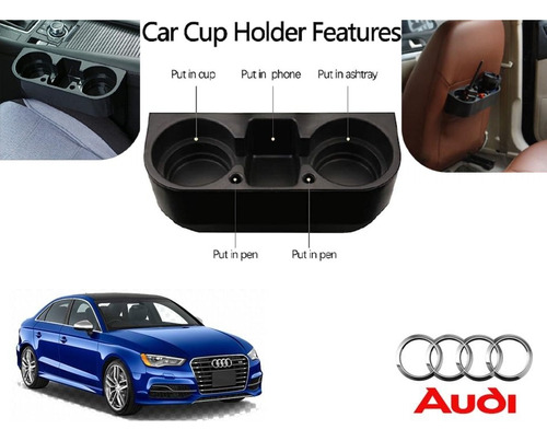 Porta Vasos Con Porta Celular Audi A3 Sedan 2016