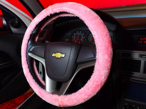 Imagem 2 de 4 de Capa Volante Freio De Mão E Cambio Pelúcia Cor De Rosa