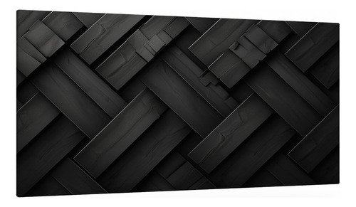 Cabeceras De Madera Sencillas Mod. Abstracto Negro