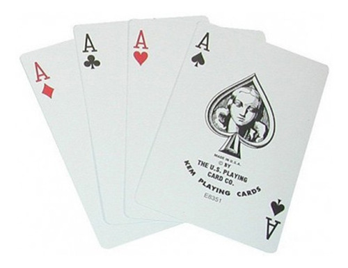 Kit de póquer de dos mazos Kem Arrow Index, 100% plástico