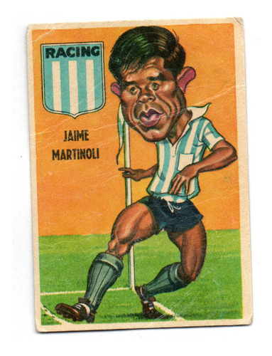 Figurita Racing Tarjeton Futbol Sport 1967 N° 56 Martinoli