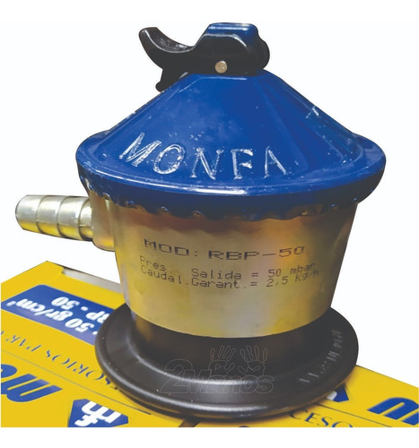 Imagen 2 de 9 de Válvula 50 Mbar Para Garrafa 13 Kg Nueva Monfa España Oferta