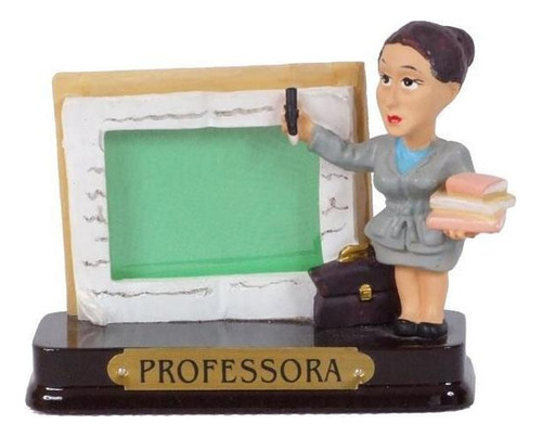 Miniatura Professora Resina C/ Porta Foto 8cm - Decoração