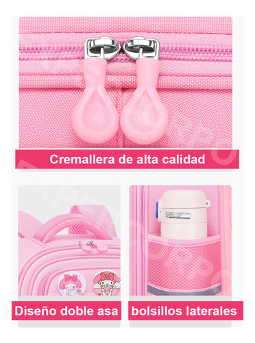 Mochilas Escolare, My Melody Mochila, Con Colgante Kit De Papelería