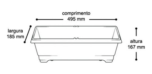Imagem 4 de 4 de Kit 03 Vaso Jardineira Arqplast Terracota 8 Litros