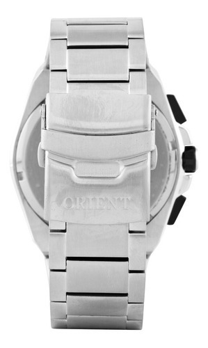 Relógio Orient Masculino Prova D'água Cronógrafo Original Cor da correia Prateado Cor do bisel Prateado Cor do fundo Branco