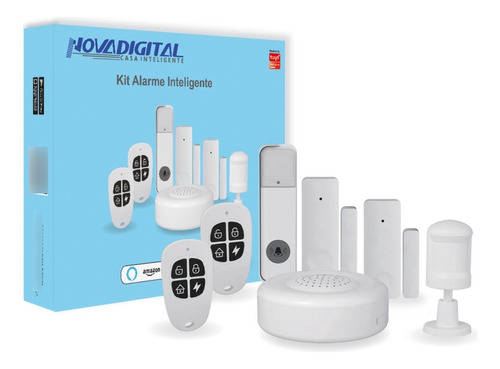 Alarme Inteligente Sensor Wifi Sem Fio Alexa App Novadigital